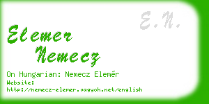 elemer nemecz business card